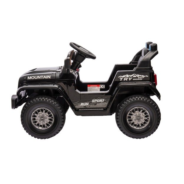 Vienvietis elektrinis visureigis vaikams Off Road MOUNTAIN, juodas