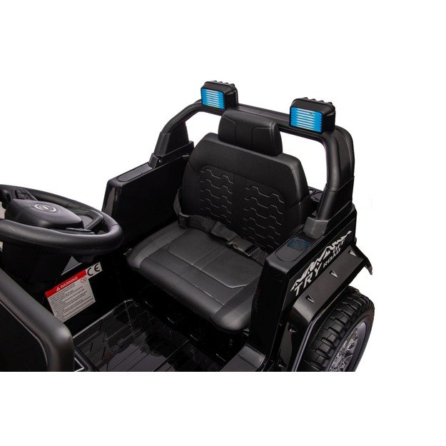 Vienvietis elektrinis visureigis vaikams Off Road MOUNTAIN, juodas