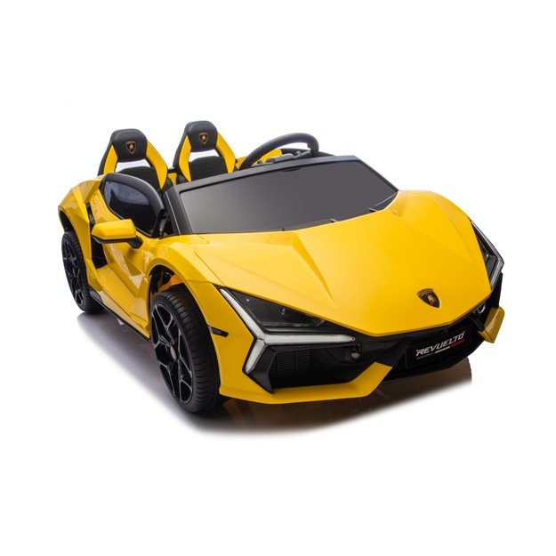 Dvivietis elektromobilis vaikams Lamborghini Revuelto XL, geltonas