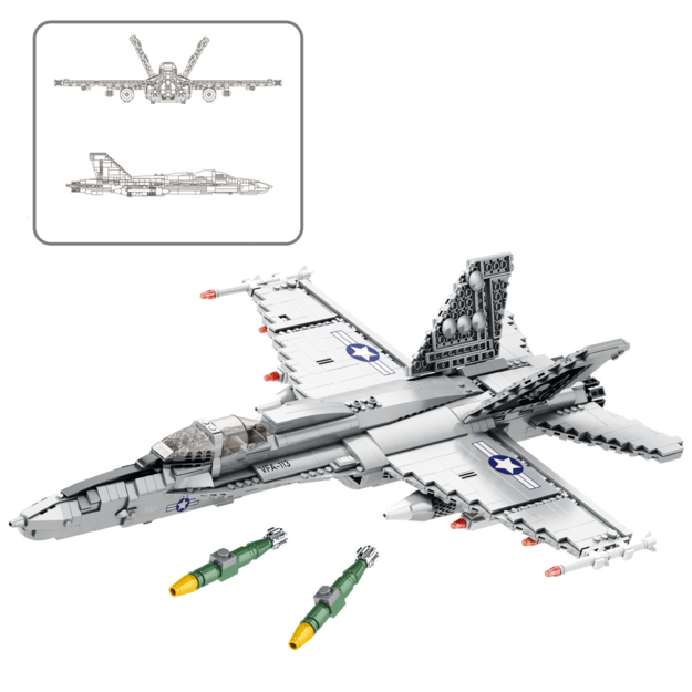 Naikintuvo F-16 Fighting Falcon konstruktoriaus rinkinys 1427 el.