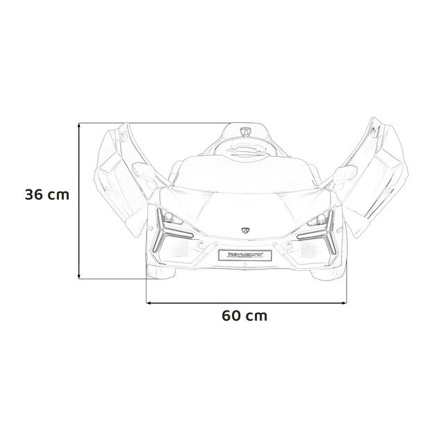 Vienvietis elektromobilis vaikams Lamborghini Revuelto, juodas