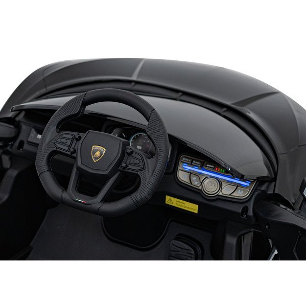 Vienvietis elektromobilis vaikams Lamborghini Revuelto, juodas