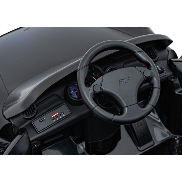 Vienvietis elektromobilis vaikams RUF CTR3, juodas