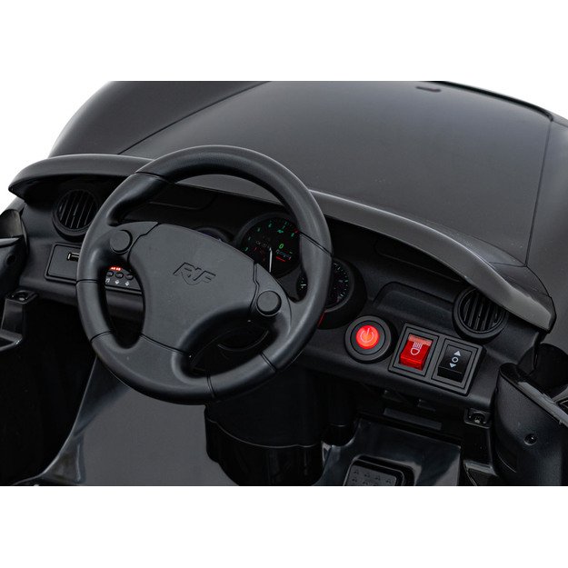 Vienvietis elektromobilis vaikams RUF CTR3, juodas