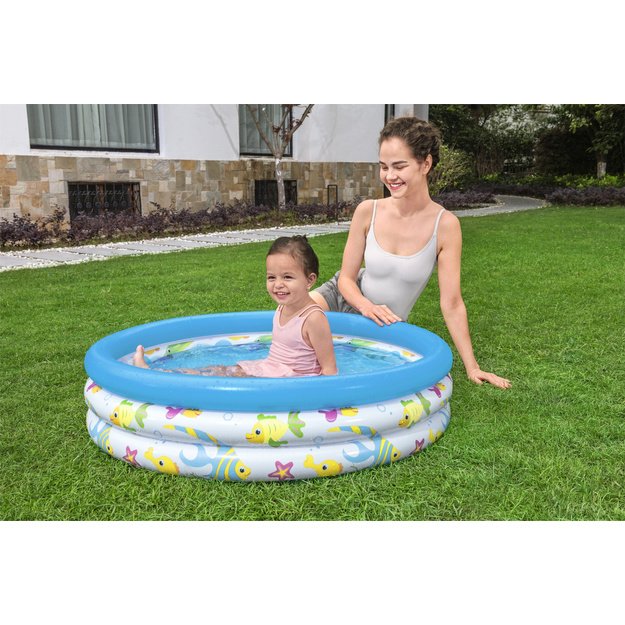 Pripučiamas sodo baseinas vaikams „Fish“ 102 cm, Bestway 51008