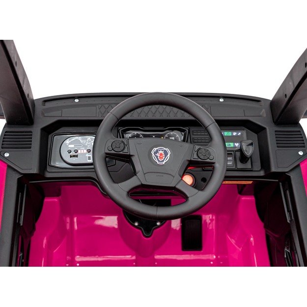Vienvietis elektrinis sunkvežimis vaikams Scania R-SERIE, rožinis