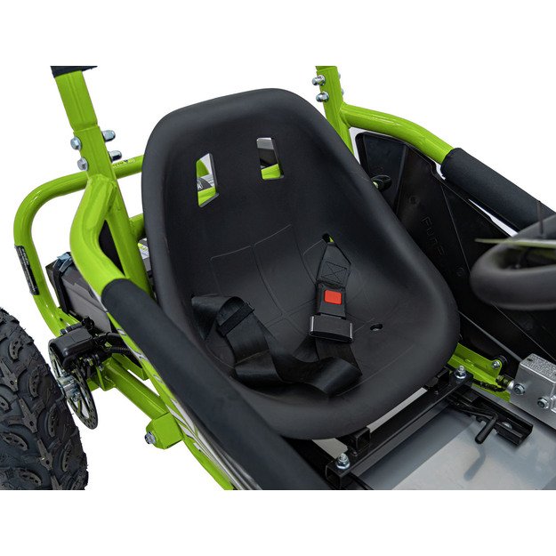 Vienvietis elektrinis sportinis kartingas MAIGHTY vaikams, žalias