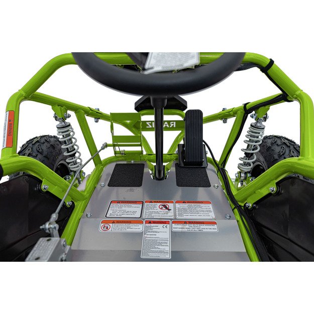 Vienvietis elektrinis sportinis kartingas MAIGHTY vaikams, žalias