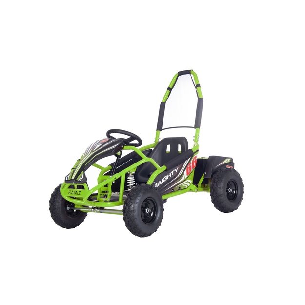 Vienvietis elektrinis sportinis kartingas MAIGHTY vaikams, žalias