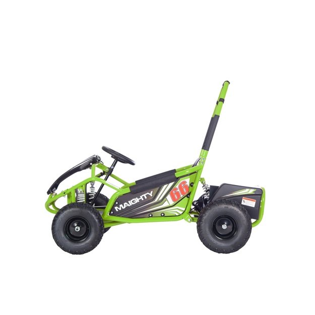 Vienvietis elektrinis sportinis kartingas MAIGHTY vaikams, žalias