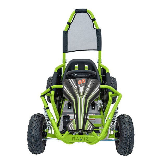 Vienvietis elektrinis sportinis kartingas MAIGHTY vaikams, žalias