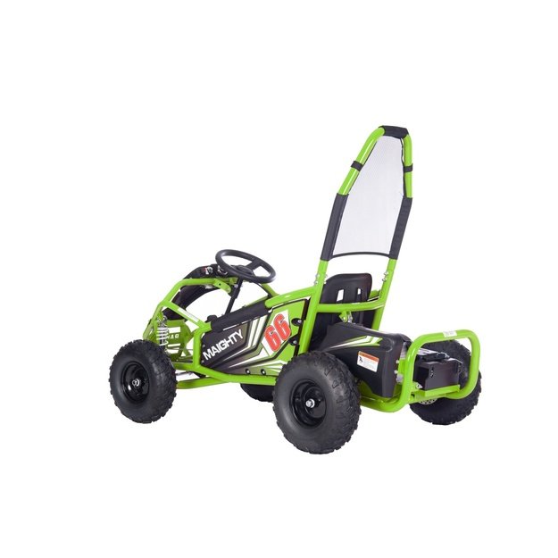 Vienvietis elektrinis sportinis kartingas MAIGHTY vaikams, žalias