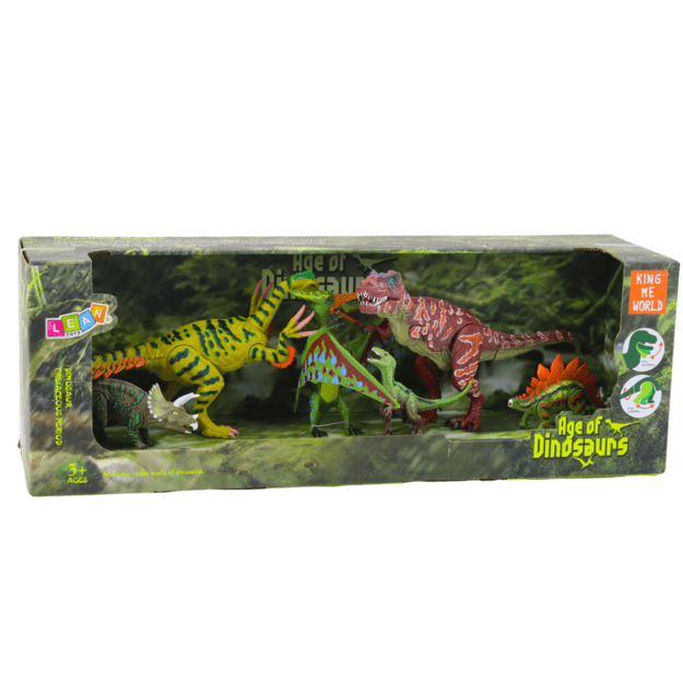 Dinozaurų figūrėlių rinkinys su judančiais elementais 6 vnt.