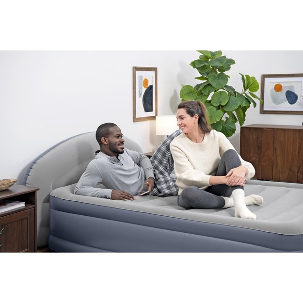Pripučiamas dvivietis čiužinys 152x229x84cm su įmontuota pompa, Bestway 671BD