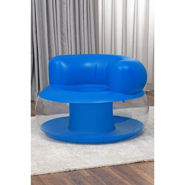 Pripučiamas fotelis 112x112x70 cm, mėlynas, Bestway 75138