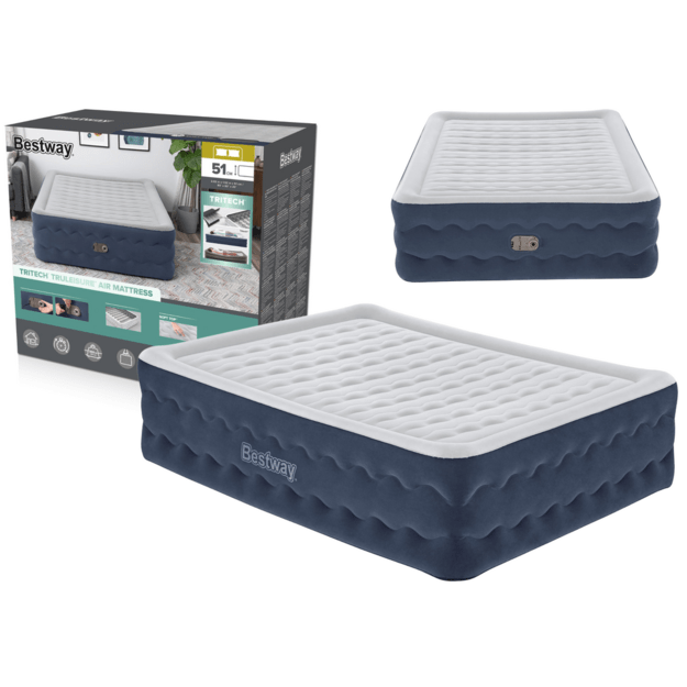 Pripučiamas dvivietis čiužinys 203x152x51cm, Bestway 6716P