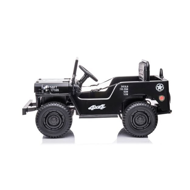 Vienvietis elektromobilis džipas JH-103 4x4, juodas
