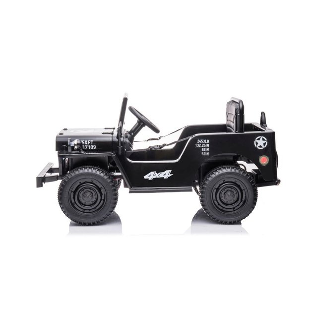 Vienvietis elektromobilis džipas JH-103 4x4, juodas