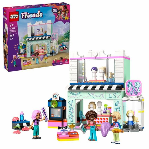 Konstruktorius vaikams „Kirpykla ir aksesuarų parduotuvė“, LEGO FRIENDS 42662 