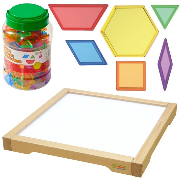 LED sensorinė lenta su Montessori mozaikos kaladėlės 140 el. MASTERKIDZ