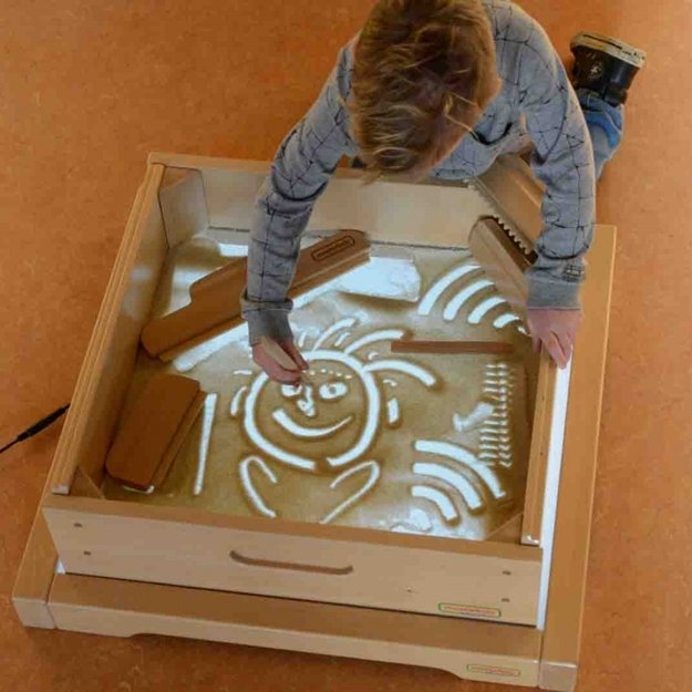 LED sensorinė lenta su Montessori mozaikos kaladėlės 140 el. MASTERKIDZ