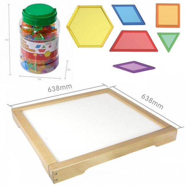 LED sensorinė lenta su Montessori mozaikos kaladėlės 140 el. MASTERKIDZ