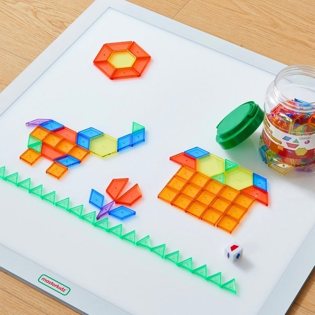 LED sensorinė lenta su Montessori mozaikos kaladėlės 140 el. MASTERKIDZ