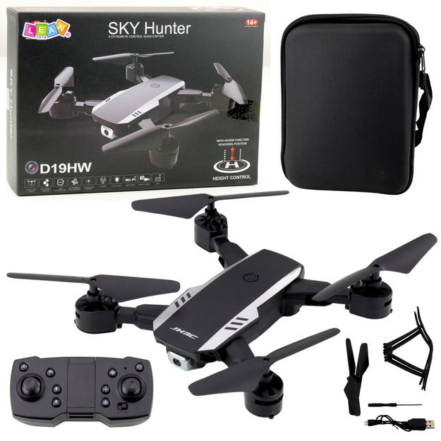 Nuotoliniu būdu valdomas dronas „Sky Hunter D19HW“ su FVP kamera ir Wi-Fi