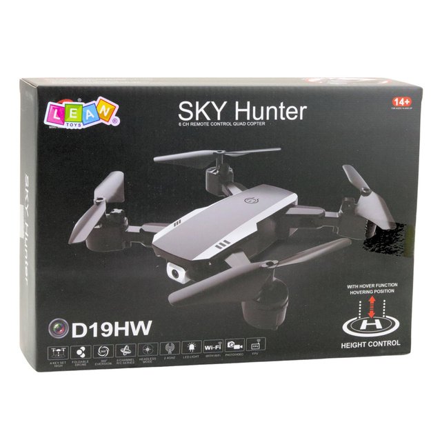 Nuotoliniu būdu valdomas dronas „Sky Hunter D19HW“ su FVP kamera ir Wi-Fi