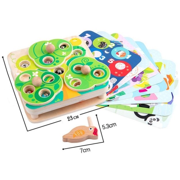 Medinis vikrumo žaidimas „Ištrauk vikšrus“ 2in1, TOOKY TOY  8