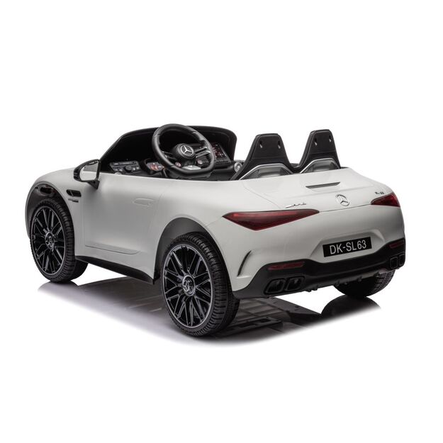 Dvivietis elektromobilis vaikams Mercedes AMG SL63, baltas