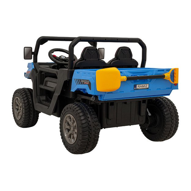 Vaikiškas dvivietis elektrinis bagis 4x4 Speed 900, mėlynas