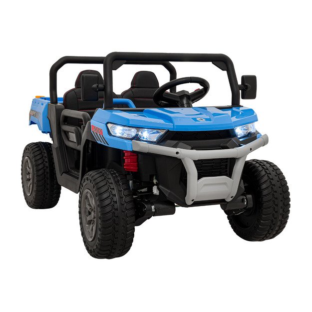 Vaikiškas dvivietis elektrinis bagis 4x4 Speed 900, mėlynas