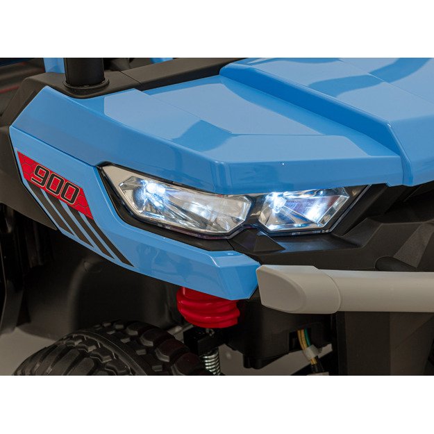 Vaikiškas dvivietis elektrinis bagis 4x4 Speed 900, mėlynas