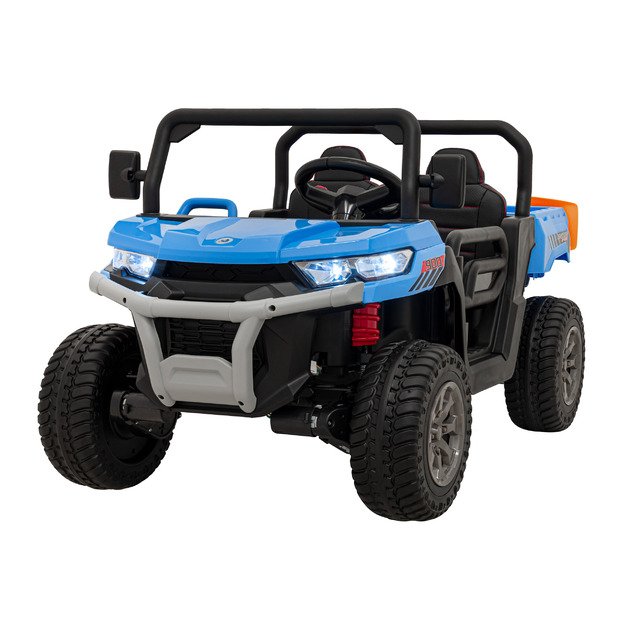 Vaikiškas dvivietis elektrinis bagis 4x4 Speed 900, mėlynas