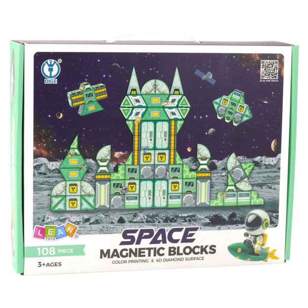 Magnetinis konstruktorius „Magnetinė kosminė stotis“ 108 el.