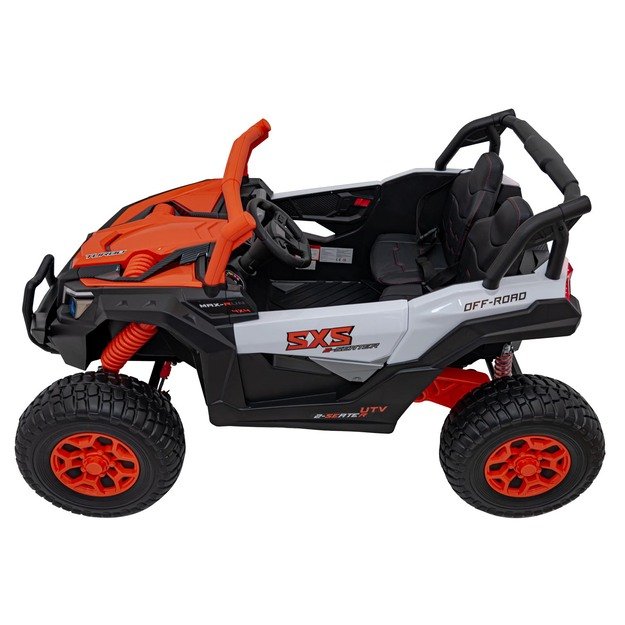 Bagis UTV X3 Off-Road – dvivietis elektromobilis vaikams, oranžinis