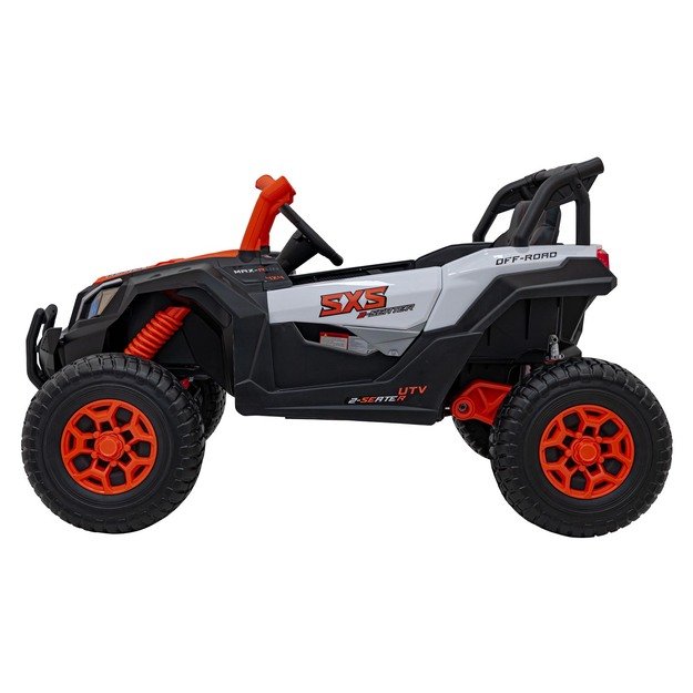 Bagis UTV X3 Off-Road – dvivietis elektromobilis vaikams, oranžinis
