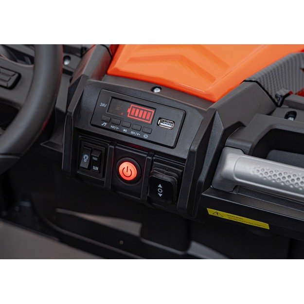 Bagis UTV X3 Off-Road – dvivietis elektromobilis vaikams, oranžinis