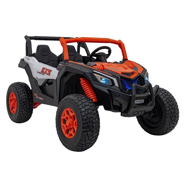 Bagis UTV X3 Off-Road – dvivietis elektromobilis vaikams, oranžinis