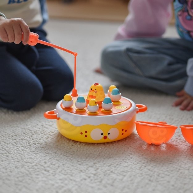 Arkadinis viščiukų žvejybos žaidimas vaikams 4in1, WOOPIE  2
