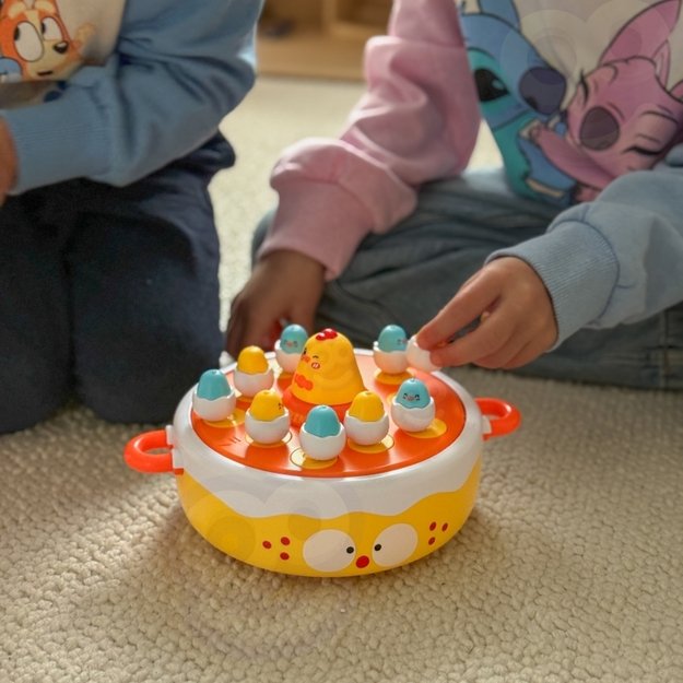Arkadinis viščiukų žvejybos žaidimas vaikams 4in1, WOOPIE  4