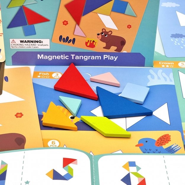 Magnetinių dėlionių rinkinys 18 el, TOOKY TOY 27