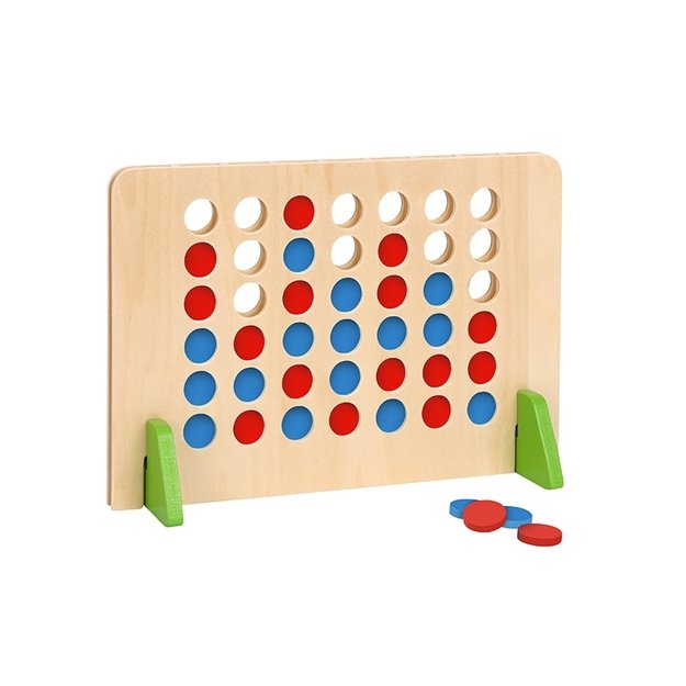 Medinis stalo žaidimas logikai „Sudėk 4 iš eilės", Tooky Toy