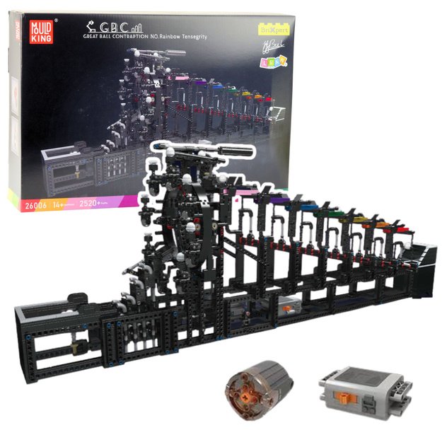 Statybinis konstruktorius vaikams „Ball Track“ su elektros varikliu 2520 el.