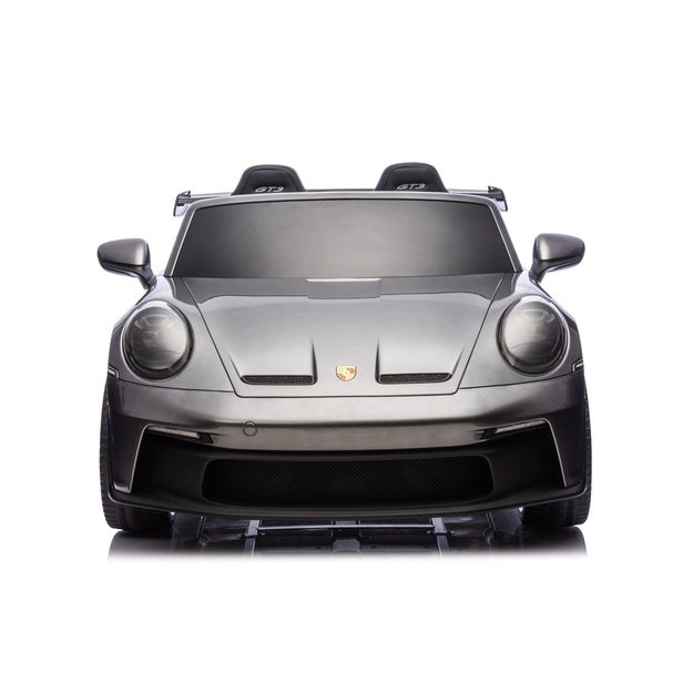 Dvivietis vaikiškas elektromobilis vaikams Porsche GT3 24V, pilkas lakuotas 2
