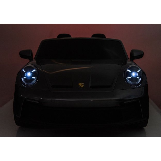 Dvivietis vaikiškas elektromobilis vaikams Porsche GT3 24V, pilkas lakuotas 9