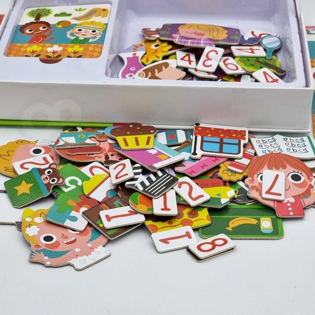 "TOOKY TOY" medinė magnetinės dėžutės dėlionė 4