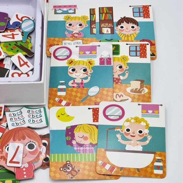 "TOOKY TOY" medinė magnetinės dėžutės dėlionė 5