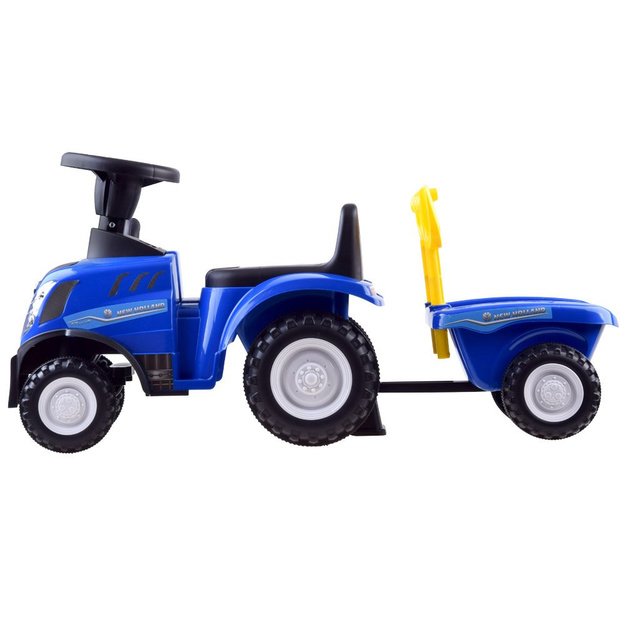 Vaikiškas paspiriamas traktorius su priekaba New Holland